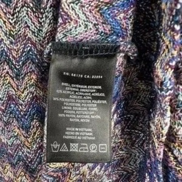 Maeve Anthropologie Multicolored Chevron Swing Dropp Waist‎ Knit Dress XS NWT - Picture 6 of 6